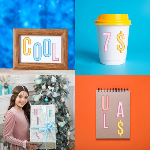 528pcs Letter Stickers 24 Sheets 3 Inch Number Alphabet Stickers Multiple Self Adhesive Waterproof for Bulletin Board Letters Kit Mailbox Numbers ...