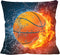 VIPbuy Home Décor Super Soft Short Plush Square Throw Pillow Case Sofa Cushion Cover with Invisible Zipper- 18 x 18 inches -No Insert- Basketball ...