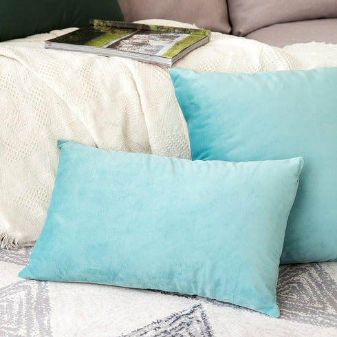 MIULEE Velvet Pillow Cover Soft Luxury Decorative Throw Pillow Cover Single Rectangle Cushion Case for Spring Couch Sofa Bedroom Car Decor,12x20 I...