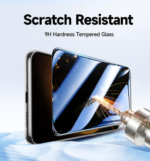 MAGIC JOHN 2 Pack for Samsung Galaxy S23 Plus/ S23+ (6.6 Inch) Privacy Screen Protector Tempered Glass, Bubble Free,Auto Dust-Elimination Installa...