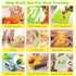 Suhctuptx Kids Knife Set For Real Cooking, Kids Kitchen Knives with Cutting Board Crinkle Cutters Food Conversion Chart & Cleaning Tools, Christma...