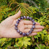 chengmu 12mm Banded Amethyst Stretch Bracelet Natural Round Beads Semi Gemstone for Crystal Elastic Beaded Bracelet 8"...
