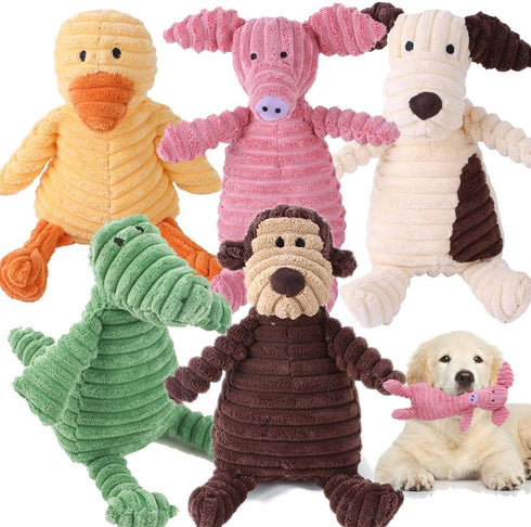 5 Pack Tough Dog Toys Stuffed Squeaky Dog Toys Assortment Value Bundle Dog Squeaky Toys Assortment Puppy Pet Mutt Dog Toy Dog Squeak Toy for Mediu...