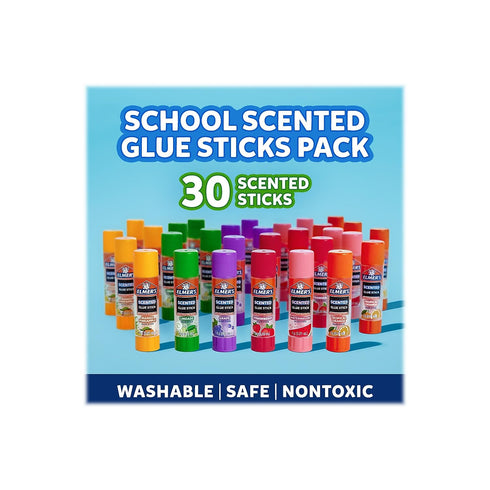Elmer’s Scented Glue Sticks, Safe, Nontoxic School Glue, 30 Count (6g Each)...