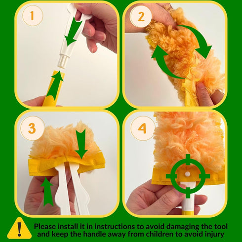 Duster Refills,Static Dust Removal Brush Disposable Replacement Head Compatible with Swiffer Duster Refills...