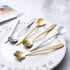 Flower Spoons 12-Pack 18/0 Stainless Steel Creative Cute Tableware include Rose Sunflower Sakura Mini Teaspoon Dessert Spoons by IRONX(Flower12)...