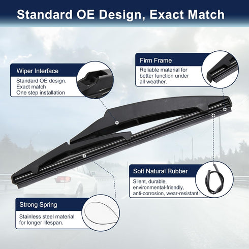 X AUTOHAUX Rear Windshield Wiper Blade 200mm 8 Inch for Lexus CT200h 2011-2017 for Scion XD 2008-2014 for Toyota Prius C 2012-2019...