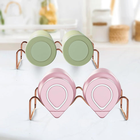 Countertop Wine Rack, 2 Bottles Wine Storage, Metal Wine Holder, Cup and Water Bottle Organizer for Cabinet, Pantry, 2 Pack Rosegold...
