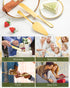 2-Piece Premium Cake Cutting Set, Exquisite Knife and Server with Serrated Design, Includes Cake Knife and Pie Spatula for Pastry, Pizza and Desse...