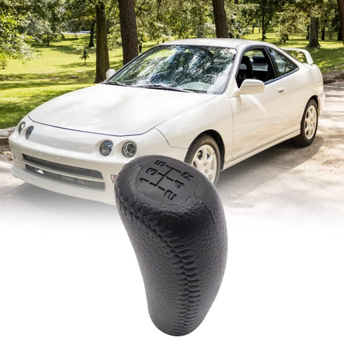 XQSMWF Black Gear Shift Knob 5 Speed Leather Compatible with Honda Acura Integra 1994 1995 1996 1997 1998 1999 2000 2001 Front Automotive Gearbox ...
