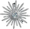 Sparkling Silver Tone Micro Pave Round Shaped Burst Star Brooches Collar Lapel Pins Atomic Jewelry...