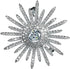Sparkling Silver Tone Micro Pave Round Shaped Burst Star Brooches Collar Lapel Pins Atomic Jewelry...