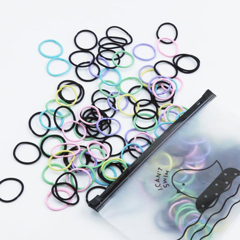 200 pcs hair ties, non-damaging hair elastics with elastic hair ties, girls, and womens hair ties, ponytail tails hair ties, non-metallic bulk hai...