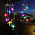 Flamingo Solar Wind Chimes for Outside, Waterproof LED Solar Powered Memorial with Lights, Housewarming Gifts for Garden Outdoor Patio Yard Lawn D...