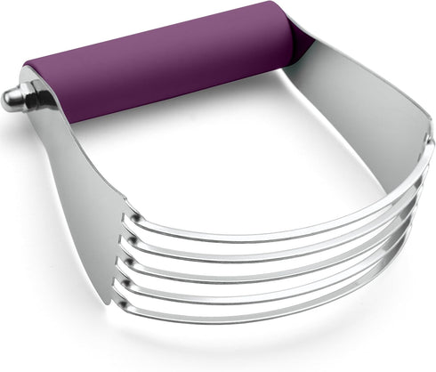 Spring Chef Large Purple Dough Blender For Baking, Heavy Duty Dough Cutter Tool, Stainless Steel Puff Pastry Cutter Tool with Sharp Blades, Dishwa...