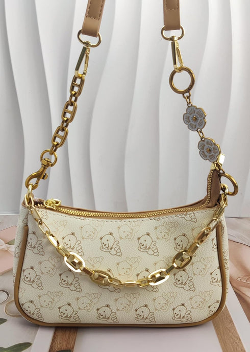 Nalefow Women Purse Strap Extender Bag Extender Chain Exquisite Bag Charms Pearl Flowers Purse Strap Chain Purse Accessories for DIY Shoulder Bag ...
