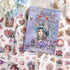 Vintage Aesthetic Washi Stickers Book, 24 Sheets Die-Cut Sticker Book with Ancient Flower Roll Theme for Phone Scrapbook Junk Journal Collage DIY ...