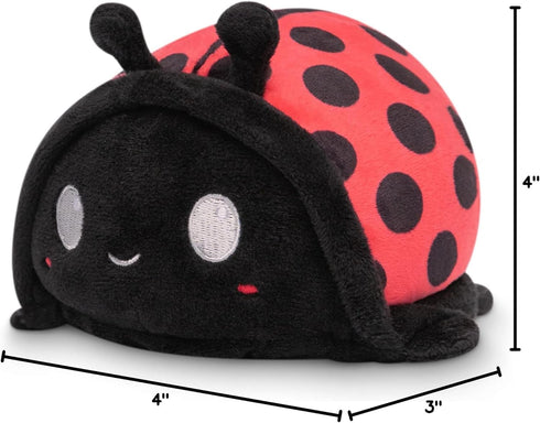 TeeTurtle - The Original Reversible Ladybug Plushie - Cute Sensory Fidget Stuffed Animals That Show Your Mood...