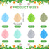 8pcs Knitting Needle Stoppers, Cute Leaf-Shaped Knitting Needle Protectors End Caps Point 8 Colors Silicone Knitting Needle Stitch Tips Stoppers S...