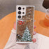 Glitter Christmas Case for Samsung Galaxy A14 5G, Cute Christmas Tree Santa Elk Liquid Flowing Floating Moving Bling Sparkle Clear Shockproof Wome...