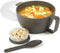PrepSolutions Microwave Soup On-the-Go, Gray (PS-91GY) – Leak-Proof, Cool-Touch Handle with Spoon Included...