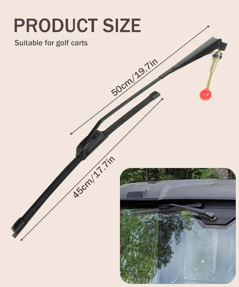 UTV Wiper,UTV Windshield Wiper Kit,Car Accessories UTV Manual Hand Operated Windshield Wiper Assembly with Instruction,Compatible with Polaris Ran...