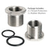 2 Pack Thread Adapters and Washers?1/2x28 to 5/8x24 Stainless Steel Thread Protector with Rubber Washer (Silver)...