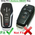 Qty(2) Alegender 5 Buttons Rubber Smart Key Cover Jacket Glove Holder for Ford Fusion Explorer F-150 Mustang Lincoln MKZ MKC Fob Remote...