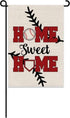 12x18 Inch Double Sided Summer and Spring Garden Flag - Baseball Home Sweet Home House Flag - Seasonal Large Outdoor Yard Flags of Burlap - Bat Ba...