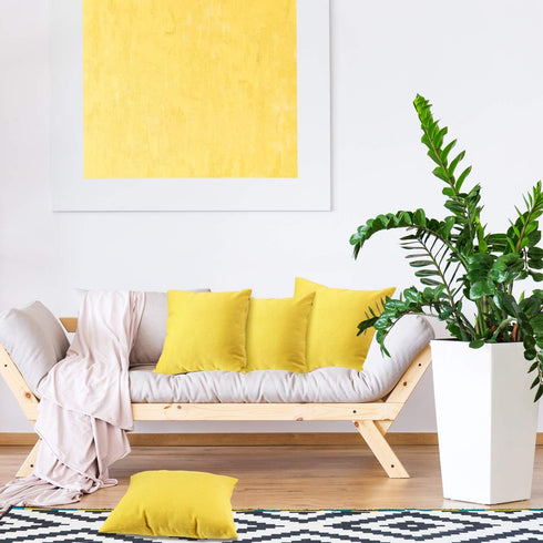 Boao 4 Pack Decorative Outdoor Waterproof Throw Pillow Covers, Square Patio Balcony Garden Waterproof Cushion Case, PU Coating Pillow Shell for Co...