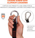 Ergodyne Squids 3105 Tool Lanyard with Aluminum Screw Lock Carabiner, Tool Weight Capacity 15lbs , Black...