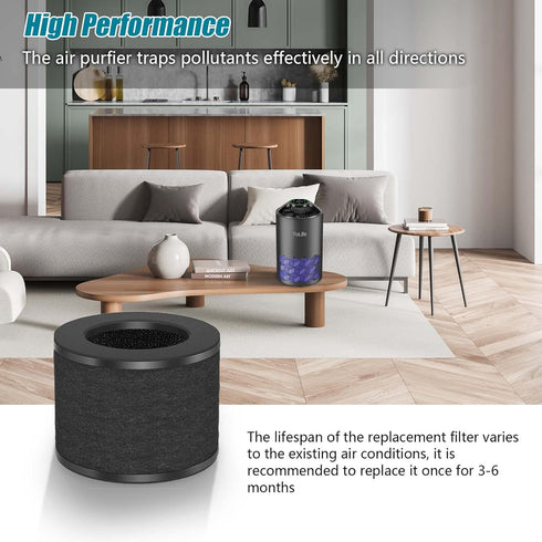 ToLife TZ-K1 Air Purifier Replacement Filter, MK01 MK06 Air Purifiers, 3-in-1 H13 HEPA Filter Replacement for Smoke Pollen Dander, Black...