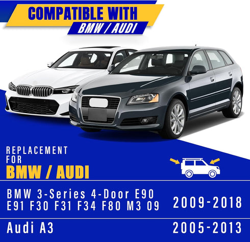 2 wipers Replacement for BMW 3-Series 4-Door E90 E91 F30 F31 F34 F80 M3 09/2009-2018 Audi A3 2005-2013, Windshield Wiper Blades Original Equipment...