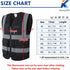 Reflective Safety Vest for Men Women with 8 Pockets and Zipper High Visibility Mesh Construction Work Vest Meets ANSI/ISEA Standards (KZ170-Black,...