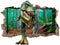 Supzone Dinosaur Wall Stickers Broken 3D Decorative Wall Decals Removable Boys Bedroom Baby Nursery Childrens Wall Decor...