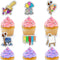 Slime Cupcake Toppers 18 pcs - Painting Themed Art Happy Birthday Decor Artist Palette Paint Brush boy Girl Party Supplies...
