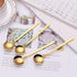 12 Pieces Mini Gold Spoons Stainless Steel Espresso Spoons, 5.24 Inch Demitasse Spoons for Sugar Dessert Cake Ice Cream Soup Antipasto Cappuccino ...