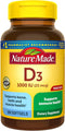 Nature Made Vitamin D3 1000 IU (25 mcg), Dietary Supplement for Bone, Teeth, Muscle and Immune Health Support, 180 Softgels, 180 Day Supply...