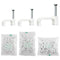 SinLoon 300pcs Cable Clips with Steel Nails 6mm 8mm 14mm Wire Holders Durable, UV Resistant Plastic Clips Help Organize Coax, Ethernet and Other C...