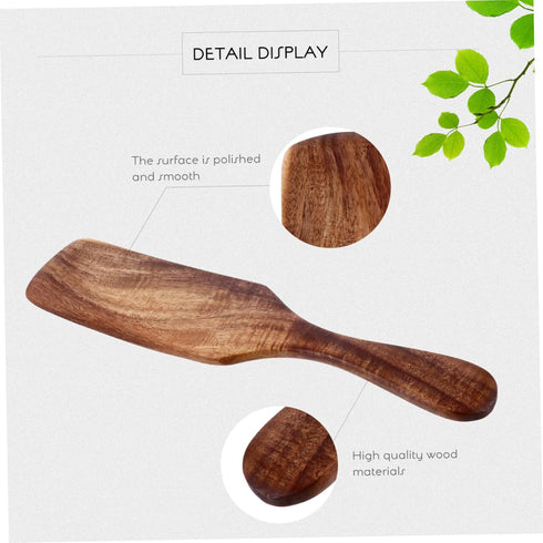 Hemoton Turner Spatula Set - Wooden Spurtles, Non-Stick Kitchen Tool, Slotted Stirring Spoons...