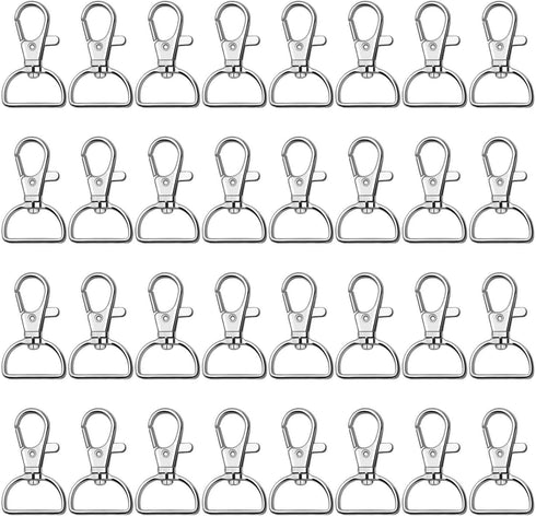 Key Chain Clip Hook, Anezus D Ring Clip Keychain Lanyard Swivel Snap Hooks Clip on Key Ring for Crafts and Purse Hardware (3/4 inch)...