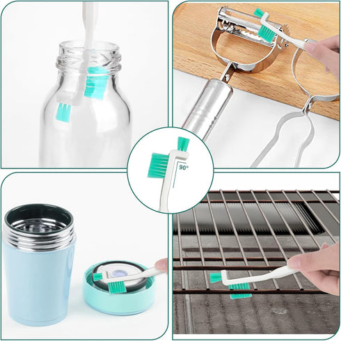 8Pcs Small Cleaning Brushes for Household, Detailed Cleaning Tool, Crevice Cleaning Tool Set, Detail Tiny Scrub Cleaner Brush for Window Groove Bo...