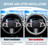 Pack-1 Car D Shape Steering Wheel Cover, Car Non-Slip Silicone Steering Wheel Protector Cover,Suitable for D Shape Flat Bottom Steering Wheel, All...