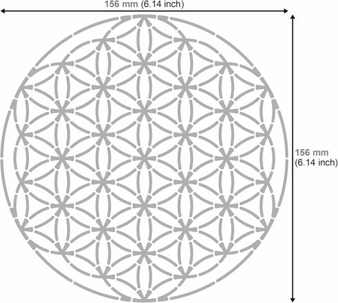 Aleks Melnyk No.389 Metal Stencil, Sacred Geometry Figures, Flower of Life Version, 1 PC, Template for Wood Burning, Engraving, Crafting, Scrapboo...