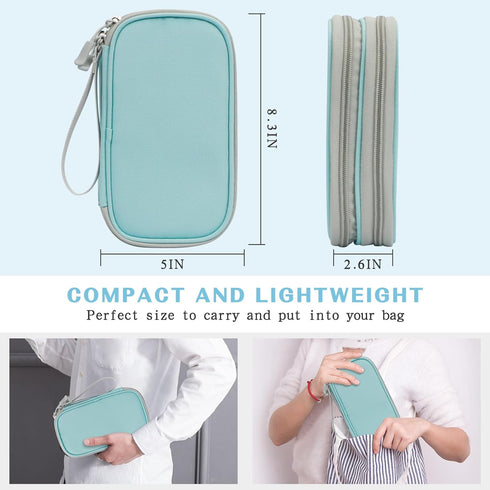 FYY Electronic Organizer, Travel Cable Organizer Bag Pouch Electronic Accessories Carry Case Portable Waterproof Double Layers Storage Bag for Cab...