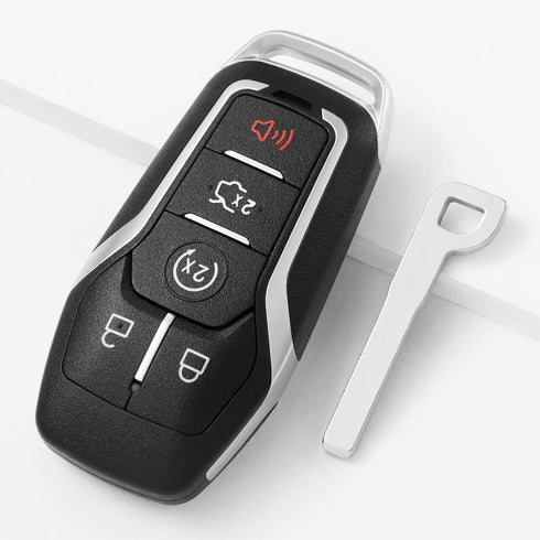 Key Fob Shell Fits for Ford Mustang Fusion Edge Explorer F150 F250 F350 2013-2017, for Lincoln MKZ MKC Key Fob Replcaement Cover 5 Buttons M3N-A2C...