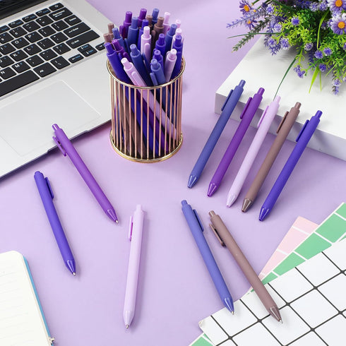 50 Pcs Retractable Ballpoint Pen Bulk Cute Pens 1.0mm Medium Point Colorful Ballpoint Pens for Office Home Back to School Gift Birthday Party Baby...