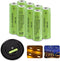 JINTION Solar Rechargeable Ni-MH AA Batteries AA 400 mAh Battery 8 Pack...