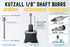 Kutzall Original Sphere Rotary Burr, 1?8" Shaft, Fine - Woodworking Attachment for Dremel, Foredom, DeWalt, Milwaukee Tools. Abrasive Tungsten Car...