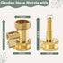 Twinkle Star Brass Hose Nozzle 4 Pack, Jet Nozzle High Pressure Hose Nozzle with Leakproof Shut off Valve, Upgraded Valve Handle, 3/4” GHT Nozzles...